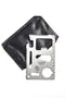 SE 11-Function Stainless Steel Pocket Tool - Compact Multi-Tool with Leatherette Case for Camping, Hiking - MT908-1
