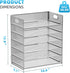 Marbrasse Paper Letter Tray Organizer, 6 Tier Mesh File Organizer with Handle, Paper Sorter for Letter/A4 Office File
