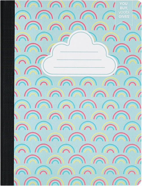 Yoobi 1-Subject 7.5 x 9.75 Composition Notebook Set, 3-Pack of Kids College Ruled Notebooks, 100 Sheets Each
