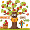 BeYumi Fall Harvest Bulletin Board Set, 94Pcs Christian Thanksgiving Apple Tree Cross Cutouts for Sunday School Decor