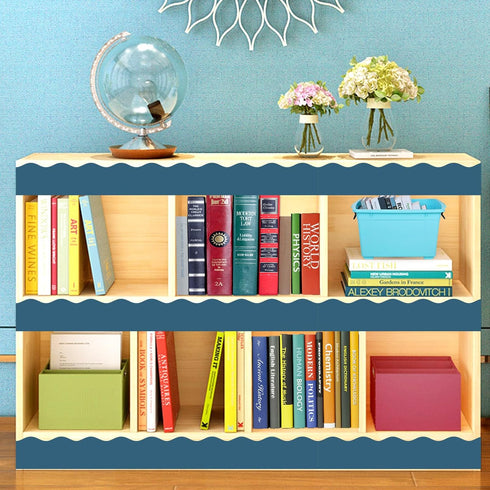 Slate Blue Scalloped Border Trim Bulletin Board for Classroom 52ft