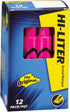 Avery 24010 Hi-Liter Desk Highlighter, Chisel Tip, Fluorescent Pink, 12-Each/DZ