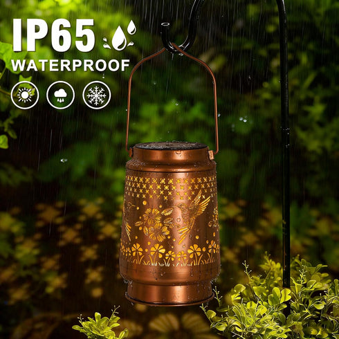 Hummingbird Mothers Day Gifts for Mom, Solar Lanterns Outdoor Waterproof - Birthday Gifts for Women, Hanging Solar