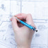 Pentel GraphGear 300 Mechanical Pencil - Box of 12 Pencils, Sky Blue, 0.7mm