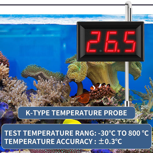 2 Pieces -30-800 Degree Centigrade Digital Temperature Meter with K-Type Thermocouple