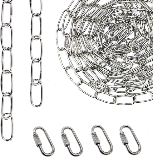ECUDIS 20 Feet Pendant Light Fixture Chain, Lighting Hanging Chain Extension with Connection Locks, Lighting Chain