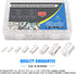 Glarks 380Pcs Wire Ferrules Kit, 8 Sizes AWG 12 10 8 6 4 2 1 2/0, Silver Plated Copper Crimp Connector Assortment
