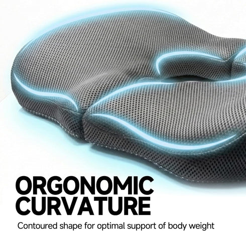 Tailbone 100% Dual-Piece Donut Pillow for Pain, Memory Foam Thick Bed Sore Cushion, T-Shaped Pressure Relief Pillows