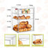 Countertop,4 Display15.5x11.4x9.8inch1 Pack SANKEU Pastry Display Case,Bread Box for Kitchen Layers Adjustable Clear