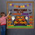 Halloween Pumpkin Honeycomb Balls Bulletin Board Set, Cutouts for Classroom Birthday Party Decor with Ghosts and Bats