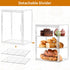 3 Countertop 10.6" 8.7" 14.2" 2 Pack SANKEU Bakery Pastry Display Case Layer Large Clear Bread Box For Kitchen Bread