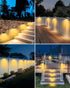 2Pack 3000K Light/3 IP65 vighep White Solar Lights Outdoor Motion Sensor, Warm Lighting Modes, Waterproof Solar Powered