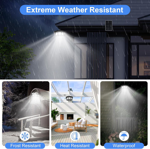 1200LM 288LED 8-Faces 5 Solar Shed Light Indoor Outdoor Solar Powered Pendant Daywork Light Motion Sensor with Lighting