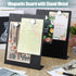 Fainne 1 Pcs 11 x 8.7 Inch Magnetic Bulletin Board with Easel Stand Magnetic Metal Board Mini Black Magnet Display Board Tabletop Memo Board for Display Menu Table Home School Kitchen Office Supplies by Fainne