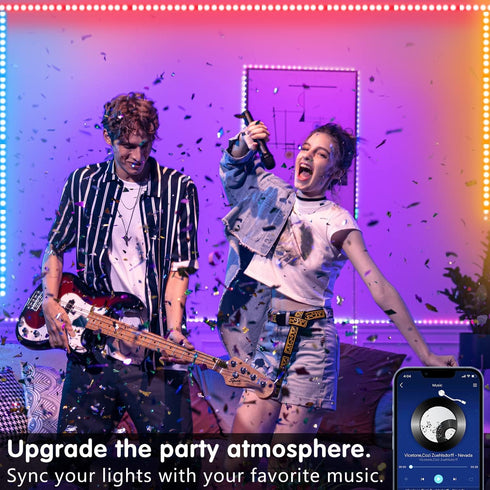 100ft (2 50ft) Keepsmile Led Strip Lights Rolls of Bluetooth Smart App Control Music Sync Color Changing RGB Led Light