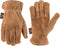 Wells Lamont Leather Work Gloves, Suede Cowhide, Large, Brown