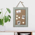 SOFE Cute Linen Small Bulletin Board, 15.7×12 Inches Decorative Cork Board with Blue Frame for Home Office School