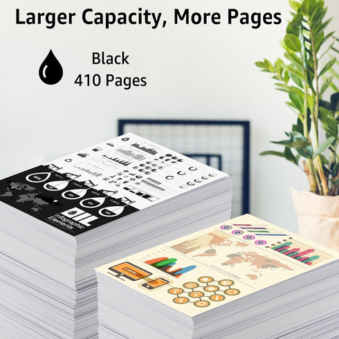 NineLeaf 210XL Black Ink Cartridge Compatible for Canon PG-210XL (401 Pages, Ink Level Indicator, 1 Pack)