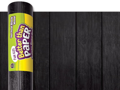Teacher Created Resources Fun Size Vertical Black Wood Better Than Paper Bulletin Board Roll