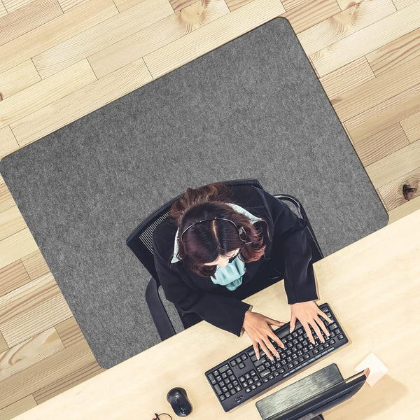 Desk Chair Mat for Hardwood Floor & Tile, 55"x35" Anti-Slip Office Chair Mat for Rolling Chairs