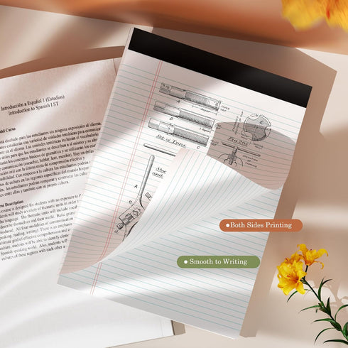 Note Pads 8.5 x 11 Legal Pads, 8 Pack Writing Pads, Narrow Ruled, 30 Sheets per Notepad for Office, Home, School