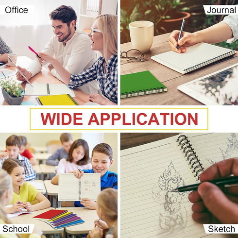 Yahenda Spiral Notebook, College Ruled Journals, 8.3 x 5.5 Inch, Thick Paper Notebook for Office Business School