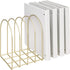 MyGift Large Brass Metal Wire Document Holder, 8-Slots File Folder Organizer Rack with Arch Design