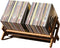 Bamboo Desktop Bookshelf, Large Retro Brown Rack for Books, Magazines, Files, Tabletop Storage