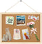FEBSNOW Cork Board Bulletin Board 14.6 x 11 inches - Vision Board for Office, Wall Mounted Pin Board