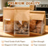 Cegzer 60 4.2x8.6x11.3 Inches Packaging Pcs Bread Bags for Homemade Bread, Sourdough Paper With Window, Ties Tab Lock