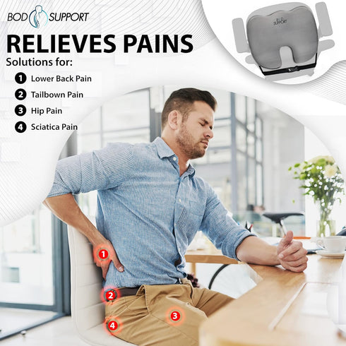 Tailbone Seat Cushion with Straps - Seat Cushions for Office Chairs, Car Seat Cushion for Pain Relief Cushion Design