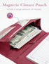 Mymazn Server Book with Zipper and Magnetic Pocket, Cute Waitress Book Server Booklet, Serving Book Fits Server Apron