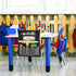Black Chair Back Pocket Organizer, School Seat Storage Pocket with Label Slot and Multiple Pockets for Classroom