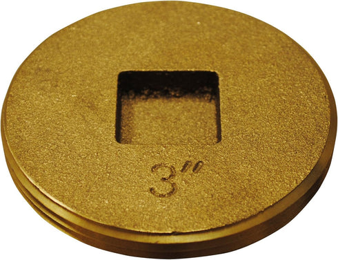 Oatey 42743 3 in. Brass Recessed Head Cleanout Plug