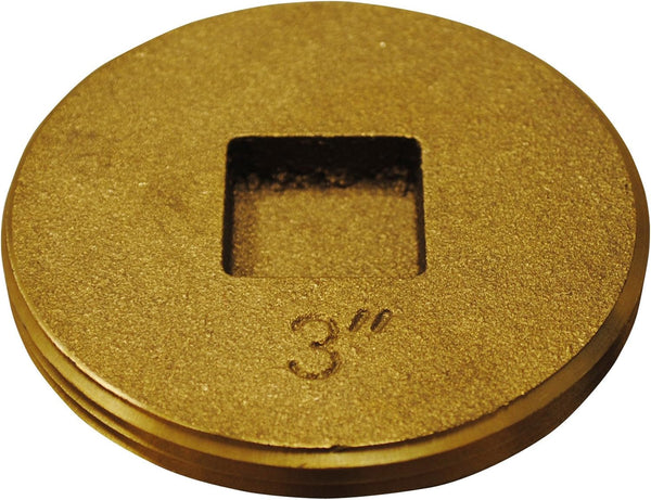 Oatey 42743 3 in. Brass Recessed Head Cleanout Plug