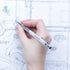 Pentel GraphGear 300 Mechanical Pencil - Box of 12 Pencils, White (0.7mm)