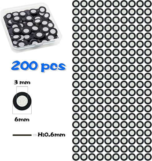 Gloxyuni 200 (3mm Inner/6mm 3D 3D PCS Outer) Reusable High-Reflectivity Magnetic Scanning Fiducial Markers Magnetic