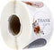 Indie Autumn Floral Thank You Labels - 250 Fall Flower Stickers, 1.5" Round Stickers with 3 Beautiful Designs