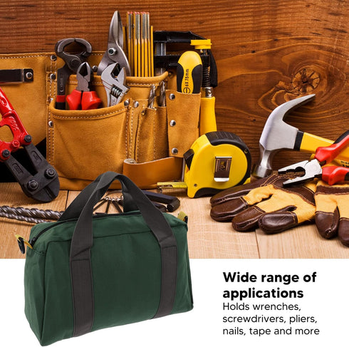 Wide Mouth Tool Bag Portable Waterproof Handbag for Tool Storage, High Capacity for Vehicle Maintenance