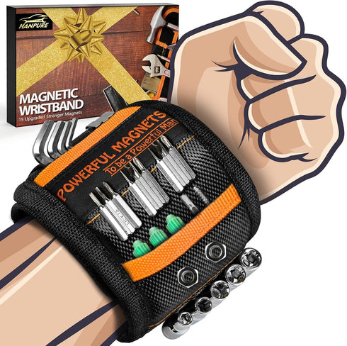Tools Gifts for Men, Stocking Stuffers Christmas - Magnetic Wristband for Holding Screws, Tool Belt Holder