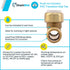 SharkBite 1/2 Inch CTS x 1/2 Inch CTS x 1/2 Inch PVC Slip Tee, Push To Connect Brass Plumbing Fitting