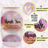 Thank You Stickers for Small Business – Watercolor Gold Foil Design – 1.5" Round, 400 Waterproof Labels/Roll – Modern