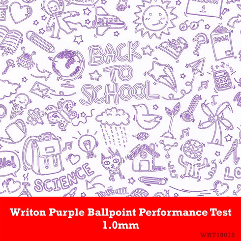 Writon Retractable Ballpoint Pens, Comfort Grip, 1.0mm Medium Point, Purple Ink, 24 Pack by Writon