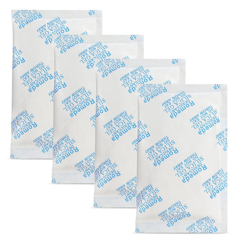 55 Pcs 5 Gram Silica Gel Packs, Transparent Desiccant Packets for Storage, Moisture Packs for Spices Jewelry Electronics