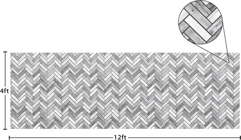 Teacher Created Resources Better Than Paper Bulletin Board Roll White & Gray Wood Herringbone (TCR77044)