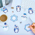 Whaline 24Pcs Christmas Sticky Notes, 12 Designs, Winter Cartoon Self-Stick Notepads for Xmas Work Study