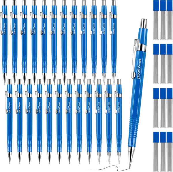 Gueevin 24 Pcs Mechanical Pencil Retractable Automatic Drafting Pencils with Refills for Writing Drawing