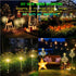 TYASDBA Outdoor,155LED 8 (2Pack) Garden Decor Solar Lights lighting modes pole light Waterproof Warm White Solar Garden