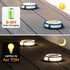 4 Pack 12 IP67 LUTEC Solar Driveway Lights, LEDs Waterproof Outdoor Solar Dock Driveway Marker Lights for Step