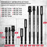 9-Piece Impact Socket Adapter Set, 1/4" 3/8" 1/2" Driver Socket Adapter, Power Drill Bit Extension, Magnetic Screwdriver Bit Holder, Socket Wrench Adapter by SEDY